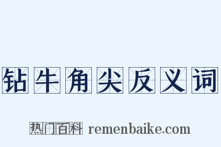钻牛角尖反义词是什么意思的图片